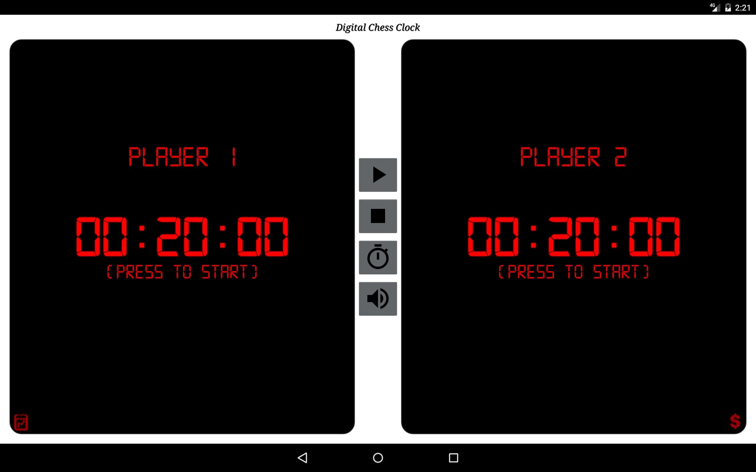 Digital Chess Clock screenshot